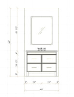 36" Rift White Oak Vanity-IN PRODUCTION
