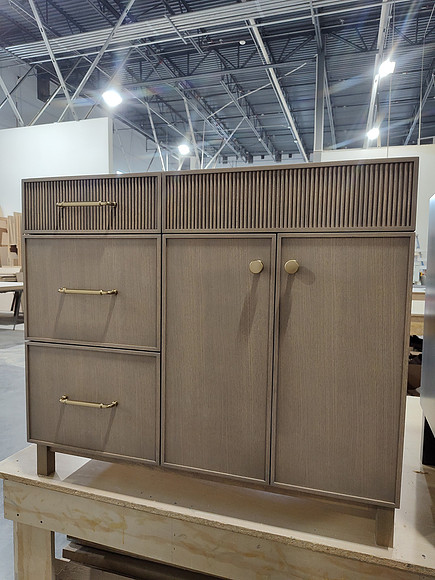 40" RIft Wht Oak w/ tambour $895