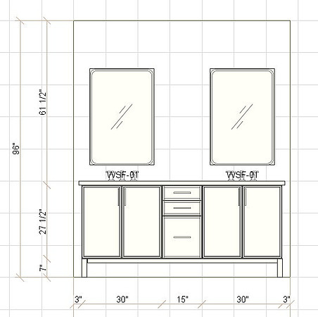 75" Rift White Oak Vanity...IN PRODUCTION