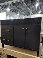 45" Vanity in Iron Ore w?Fluted Tambour detail $985