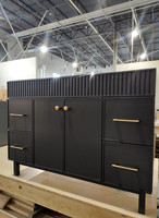 48" Vanity in Iron Ore w/ Tambour Detail  $1045