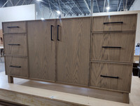 64" Plain Sliced White Oak Vanity  $990