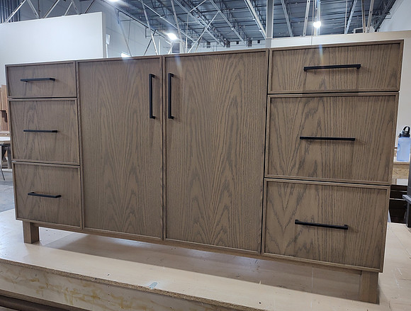 64" Plain Sliced White Oak Vanity  $990