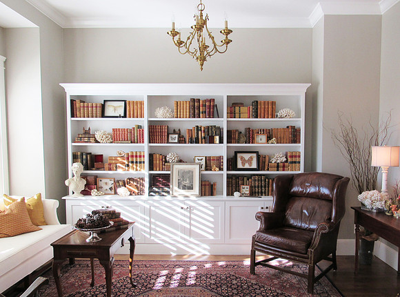 White Bookcase Wall Unit
